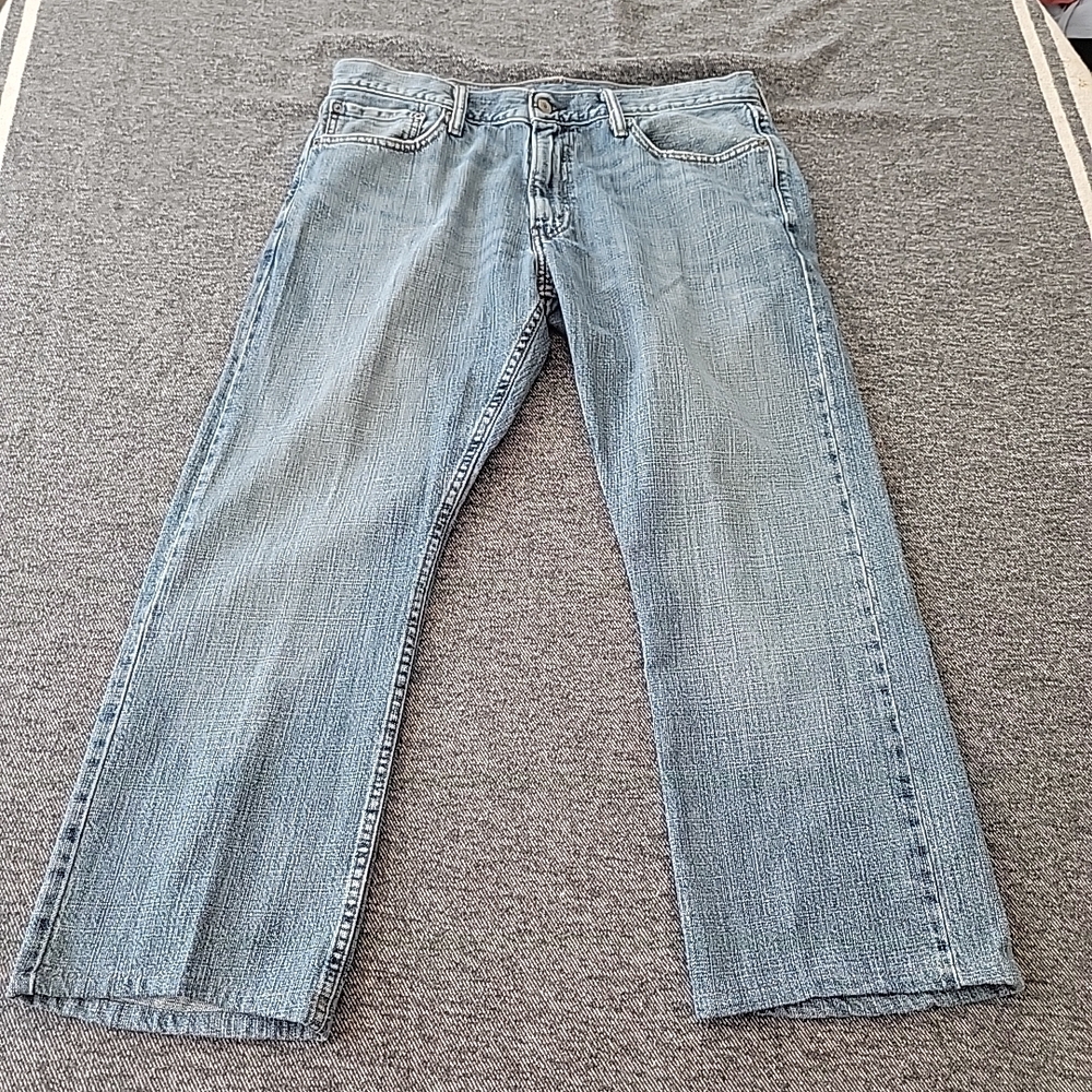 Levis 514 Jeans Men's 35x30‎ (35x26) Blue Classic Straight Leg Light Wash Denim